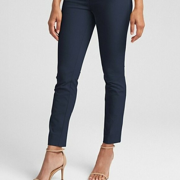 GAP Maternity Signature Skinny Ankle Length Pants Navy Blue Size 12 - Picture 2 of 4